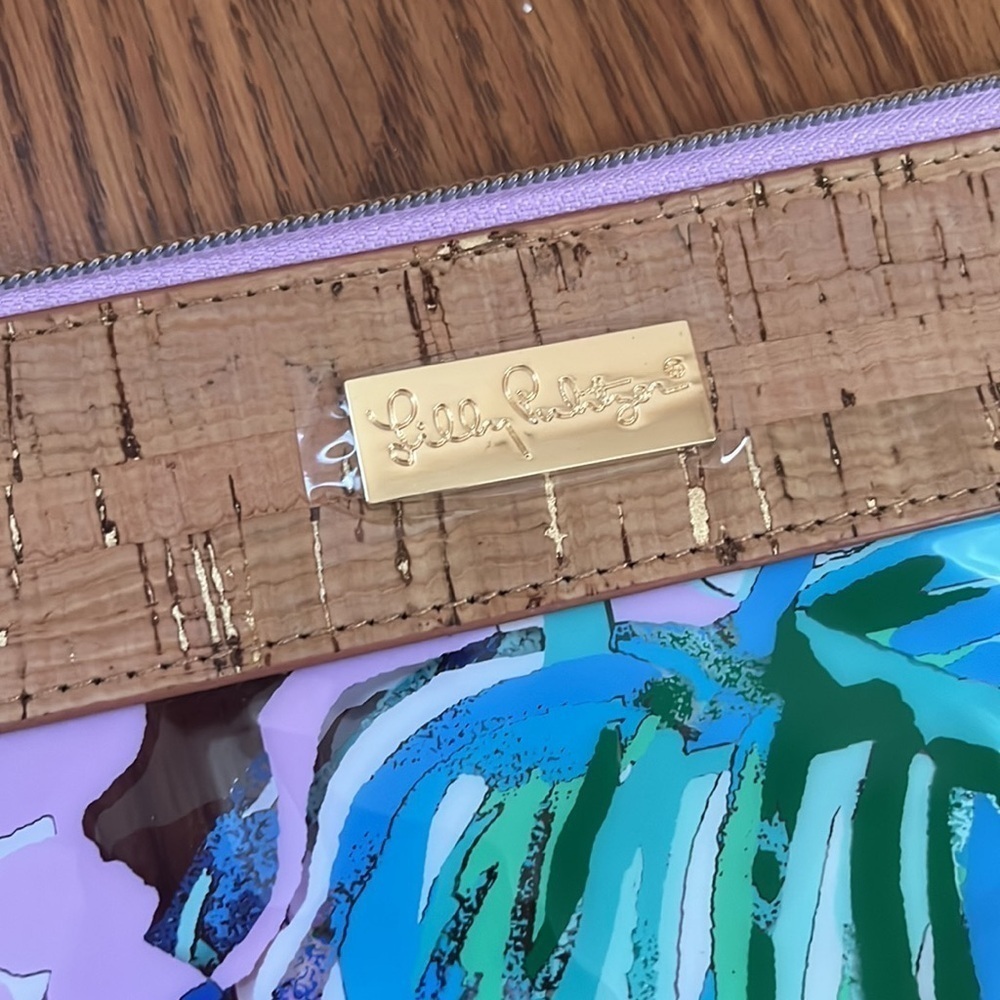 Lilly Pulitzer Multicolor Floral Large Clear Wristlet NWOT - Picture 8 of 11
